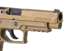Пістолет Aeg Sig Sauer M17 Green Gas Tan страйкбол 6 мм - зображення 9