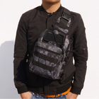Рюкзак на одно плечо AOKALI Outdoor A14 Черный 20л - изображение 5