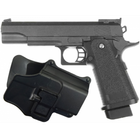 Детский страйкбольный пистолет с кобурой Colt M1911 Hi-Capa Galaxy G6+ - изображение 1