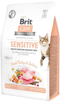 Сухой корм для кошек Brit Care Cat GF Sensitive Digestion & Delicate Taste для привередливых с индейкой и лососем