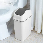 Відро для сміття 15 л з кришкою пластикове MVM BIN-12 15L GRAY