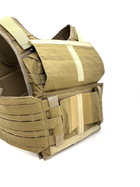 Военный жилет плитоноска для бронепластин с системой быстрого сброса CORDURA 1000D Койот - изображение 6