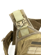 Военный жилет плитоноска для бронепластин с системой быстрого сброса CORDURA 1000D Койот - изображение 7