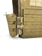 Военный жилет плитоноска для бронепластин с системой быстрого сброса CORDURA 1000D Койот - изображение 8