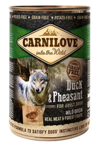 Вологий корм для собак Carnilove Dog k з качкою та фазаном