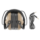 Навушники Активні для стрільби Earmor M31 Койот Тан + Premium кріплення на шолом (127703) - зображення 4