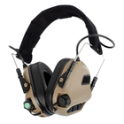 Навушники Активні для стрільби Earmor M31 Койот Тан + Premium кріплення на шолом (127703) - зображення 6