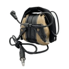 Навушники Активні Earmor M32 Coyote Brown + Premium кріплення на шолом каску (150233) - зображення 3