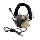 Навушники Активні Earmor M32 Coyote Brown + Premium кріплення на шолом каску (150233) - зображення 4