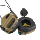 Навушники Активні для стрільби на шолом Earmor M31H Койот Brown + Premium кріплення (12774kr) - зображення 5