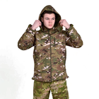 Тактична куртка SOFT SHELL мультикам водонепроникна XXL - зображення 3