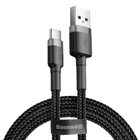 Кабель Baseus Cafule USB-A to USB-C 2m Black/Grey (CATKLF-CG1)