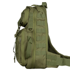 Тактичний однолямковий рюкзакз Camotec прихованим відділенням для зброї TCB Olive - зображення 5