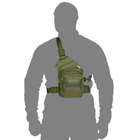 Тактична сумка Camotec з прихованим відділенням під зброю Gunner Sling Olive - зображення 2