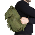 Тактический однолямочный рюкзак Camotec скрытым отделением для оружия TCB Olive - изображение 11