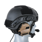 Активные наушники с гарнитурой на шлем Earmor M32H Coyote Brown + Тангента PTT Z125 (15028ptt) - изображение 7