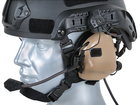 Активні навушники для стрільби з мікрофоном на шолом Opsmen Earmor M32H Койот Brown (150280) - зображення 9