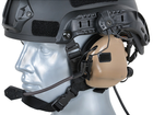 Навушники Активні з гарнітурою на шолом Earmor M32H Coyote Brown + PTT Тангента Z125 (15028ptt) - зображення 9