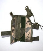 Кобура для пистолета универсальная тактическая с подсумком для магазина, с системой Molle, Пиксель - изображение 6
