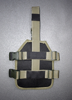 Кобура для пистолета универсальная с подсумком для магазина, с платформой на бедро, система Molle, Олива (комплект) - изображение 11