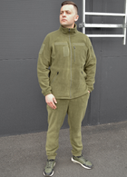 Флісовий костюм з липучками тактичний Хакі 52 (id291r52) - зображення 1