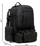 Армейский военный тактический рюкзак ВСУ 50л Черный - изображение 4