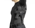 Подплечная/поясная/внутрибрючная синтетическая кобура A-LINE с подсумком магазина для Glock черная (5СУ1+) - изображение 2