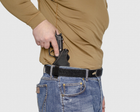 Подплечная/поясная/внутрибрючная синтетическая кобура A-LINE с подсумком магазина для Glock черная (5СУ1+) - изображение 6