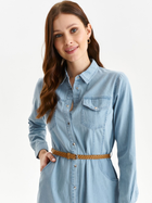 Sukienka koszulowa damska jeansowa Top Secret SSU4137NI 34 Niebieska (5903411436176) - obraz 4
