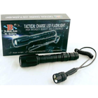 Фонарь Bailong светодиодный аккумуляторный подствольный с зумом для охоты тактический с выносной кнопкой под ружье Чёрный (Police-Q2804-T6) TRG-8370 - изображение 1