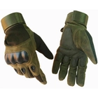 Тактичні рукавички з закритими пальцями, Зелений, M - зображення 5