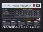 Блок живлення Aerocool Lux 750W (AEROPGSLUXRGB-750) - зображення 6