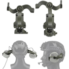 Комплект кріплень активних навушників на шолом Earmor / Howard Leight / TAC-SKY Зелений (HD-ACC-08-BK)