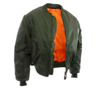 Тактична двостороння куртка бомбер Mil-Tec ma1 олива 10403001 розмір S - зображення 1