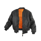 Тактическая двусторонняя куртка бомбер Mil-Tec ma1 Black 10403002 размер 3XL - изображение 4