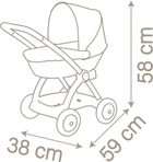 Spacerówka Smoby Baby Nurse Modern Cradle z koszyczkiem Pink pudrowy (7600254118) - obraz 3