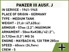 Klocki konstrukcyjne Cobi II Wojna Światowa Czołg Panzer III 292 elementy (COBI-2712) - obraz 4