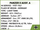 Klocki konstrukcyjne Cobi II Wojna Światowa Czołg Panzer II 250 elementów (COBI-2718) - obraz 3