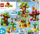 Zestaw klocków LEGO DUPLO Town Dzikie zwierzęta świata 142 elementy (10975) - obraz 1