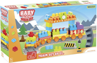 Klocki konstrukcyjne Wader Baby Blocks Train Set Moje pierwsze klocki Kolej 335 cm 89 elementów (41480) (5900694414808)