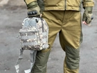 Однолямковий міський рюкзак барсетка сумка слінг Tactic із системою molle на 7 л Pixel (095-pixel) - зображення 6