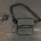 Тактична шкіряна сумка з кобурою, чоловічий месенджер, барсетка Чорний - зображення 6