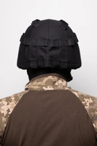 Кавер на каску МІЧ з кріпленням для окулярів шолом маскувальний чохол на каску Mich армійська Чорний - зображення 3