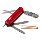 Нож складной, мультитул Victorinox Nailclip (65мм, 8 функций), красный прозр. 0.6463T - изображение 4