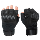 Перчатки без пальцев тактические Oakley (р.M), черные - изображение 4