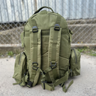 Тактический военный рюкзак с подсумками Military военный рюкзак водоотталкивающий 50 л 52 х 32 х 22 см Олива - изображение 12