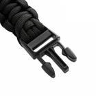 M-Tac браслет паракорд Black, армейский браслет черный, тактический паракордовый браслет - изображение 6