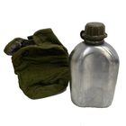 Алюмінієва армійська фляга для води 1л у чохлі фляга тактична для військовослужбовців - зображення 1