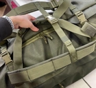 Тактическая сумка-баул 90 л Олива Оксфорд 600 D влагозащитный MELGO - изображение 5