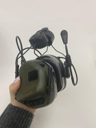 Активні шумоподавлюючі навушники EARMOR M32H з кріпленням для шолома FAST Olive Green Оливковий - зображення 5